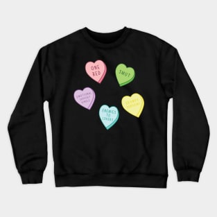 Bookish Candy Heart Tropes Book Lover Heart Colors Book Aesthetic Bookish Pack Bookish Kindle Crewneck Sweatshirt